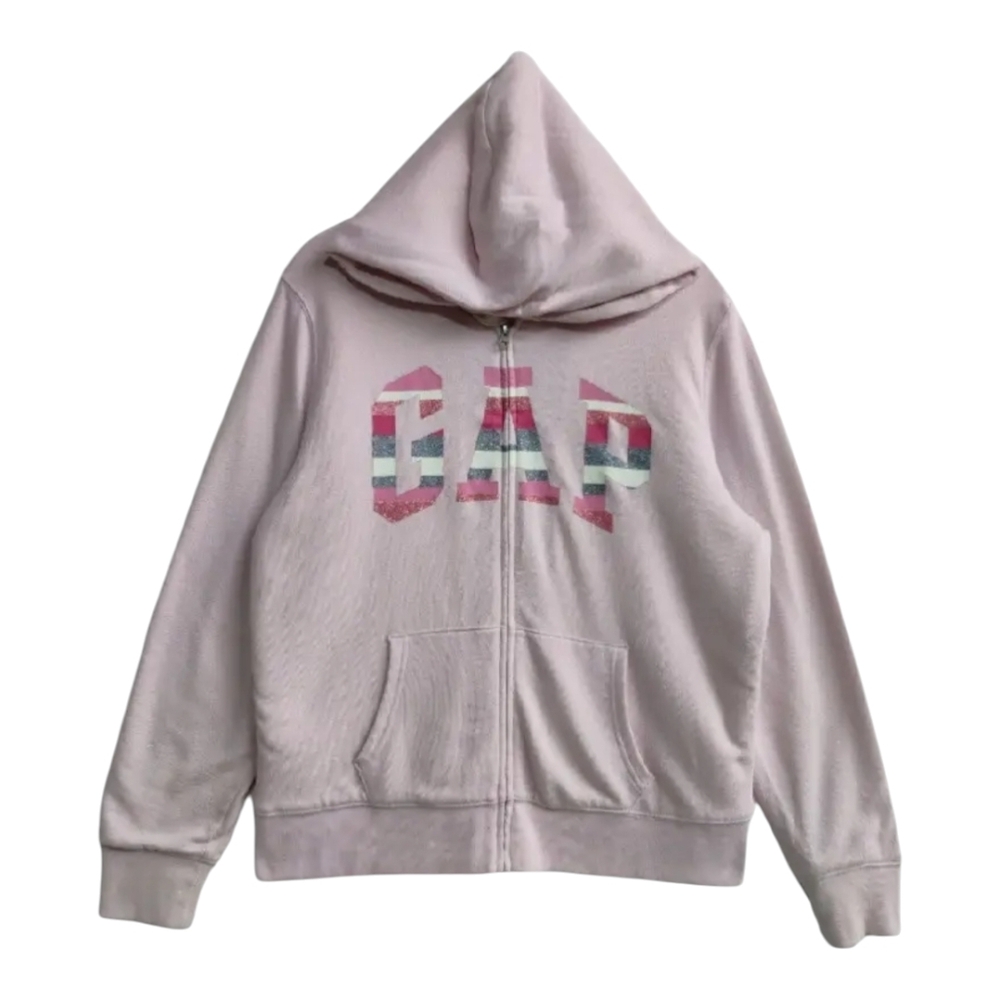 GAP Sherpa Light Pink Graphic Hoodie